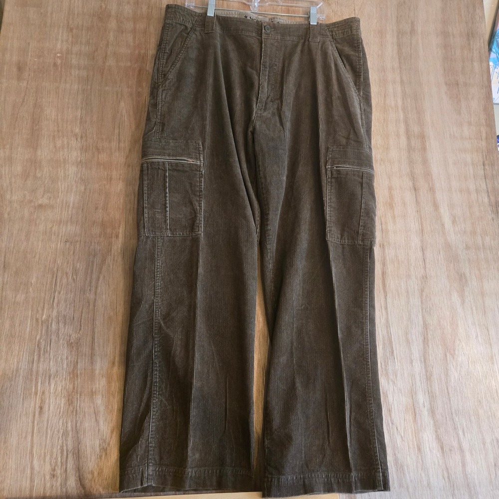 VTG NESI A.G. Corduroy Cargo Pants Mens 39x32 Brown Baggy Gorpcore Y2K Skater